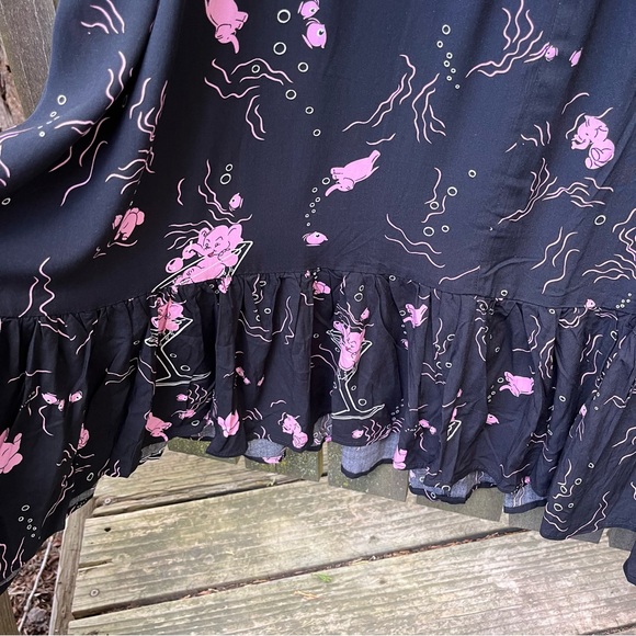 Collectif Carmen Tipsy Elephants Dress NWT In Black & Pink Sz 8/M US - Picture 5 of 16